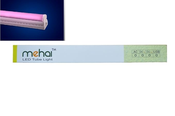 Mehai T5 5W Led Tube Light 1 Feet (Pink Color)