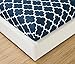 Mellanni Queen Sheets Set - 4 PC Iconic Collection Bedding - Hotel Luxury, Extra Soft, Cooling Bed Sheets - Wrinkle, Fade, Stain Resistant (Queen, Quatrefoil Navy Blue)
