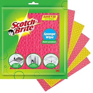 Scotch-Brite Sponge Wipe, Pack of 5 (Color and Print May Vary)