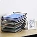 DESIGNA Stackable Metal Mesh Desk Trays 4 Tier File Document Letter Tray Desk Organizer Desktop Paper Tray Rack for Home Office School Stacking Supports - Black