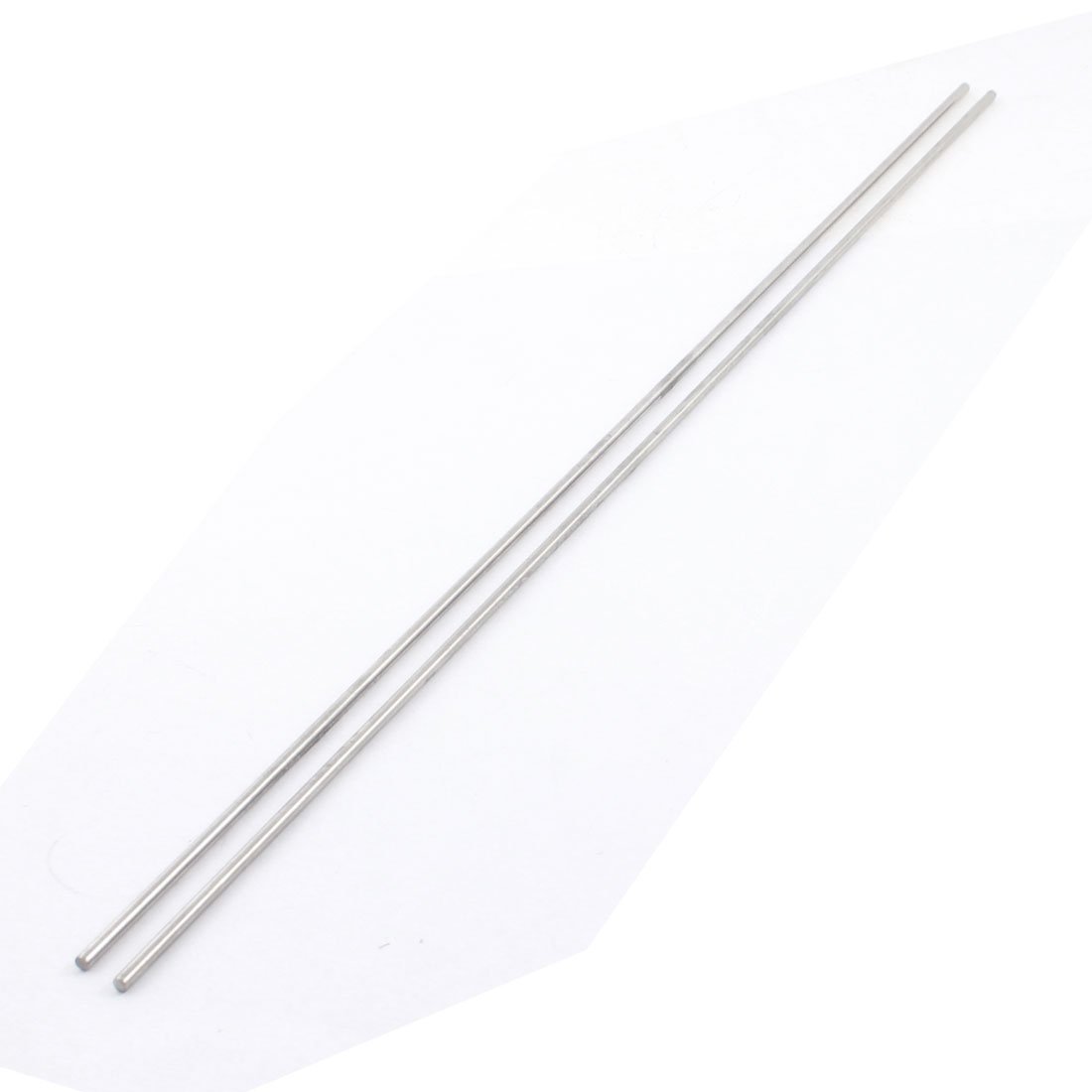 Sourcingmap 2Pcs 3mm Diameter 400mm Length Stainless Steel Axle Rod for DIY RC Car