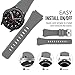 Midenso Bands for Samsung Gear S3 Frontier/Classic Watch Silicone Bracelet Rose Gold Buckle, Sports Silicone Band Strap Replacement Wristband for Samsung Gear S3 Frontier / S3 Classic (Grey-RGB)