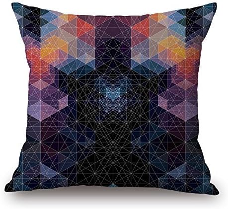 16 X 16 Inches / 40 By 40 Cm Geometric Pillow Covers Two Sides Ornament And Gift To Bench Home Boys Office Kids Girls Home Theater