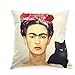 Beautyonline 4Pcs Mexican Style Cotton Linen Throw Pillow Case Cushion Cover Pillow Covers Home Car Decor 17.7x17.7''
