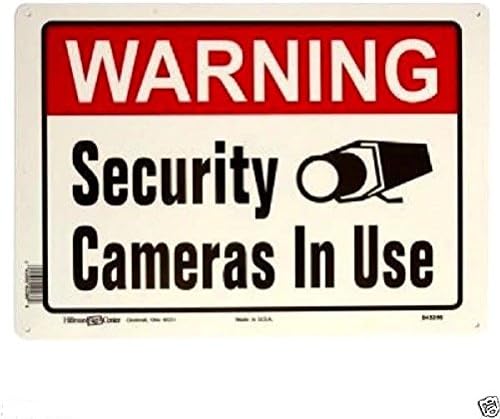 Warning Security Cameras In Use Home Video Surveillance Aluminum Sign Metal