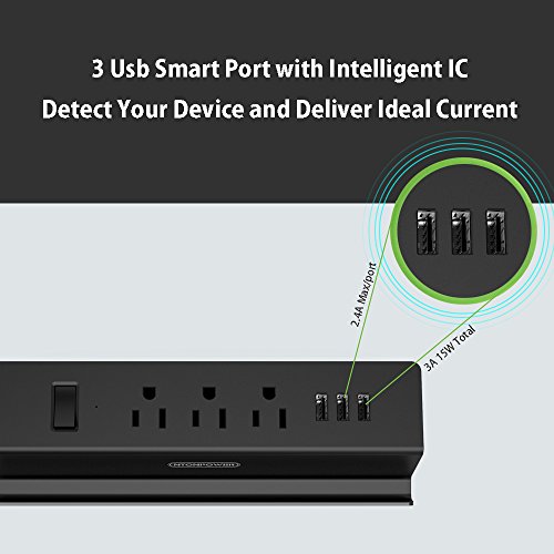 image for NTONPOWER Desktop Charging Station Surge Protector 1875W Max with 3 AC