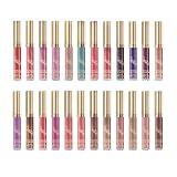 Ownest 24 Colors Matte Velvety Liquid Lipstick Set,Waterproof Long Lasting Non-Stick Cup Liquid Lipgloss Beauty Cosmetics Makeup Kit