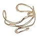 ASHI'S Collection shiny metallic snake shape arm cuff for Women and Girls. (Gold)