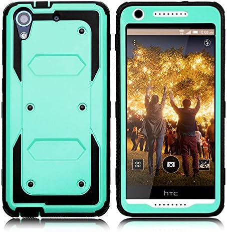 for HTC Desire 626 Case QAenly Creative Hybrid HTC Desire 626S Cover Heavy Duty Rugged Dual Layer Case with kickstand for HTC Desire 626/626S Aqua