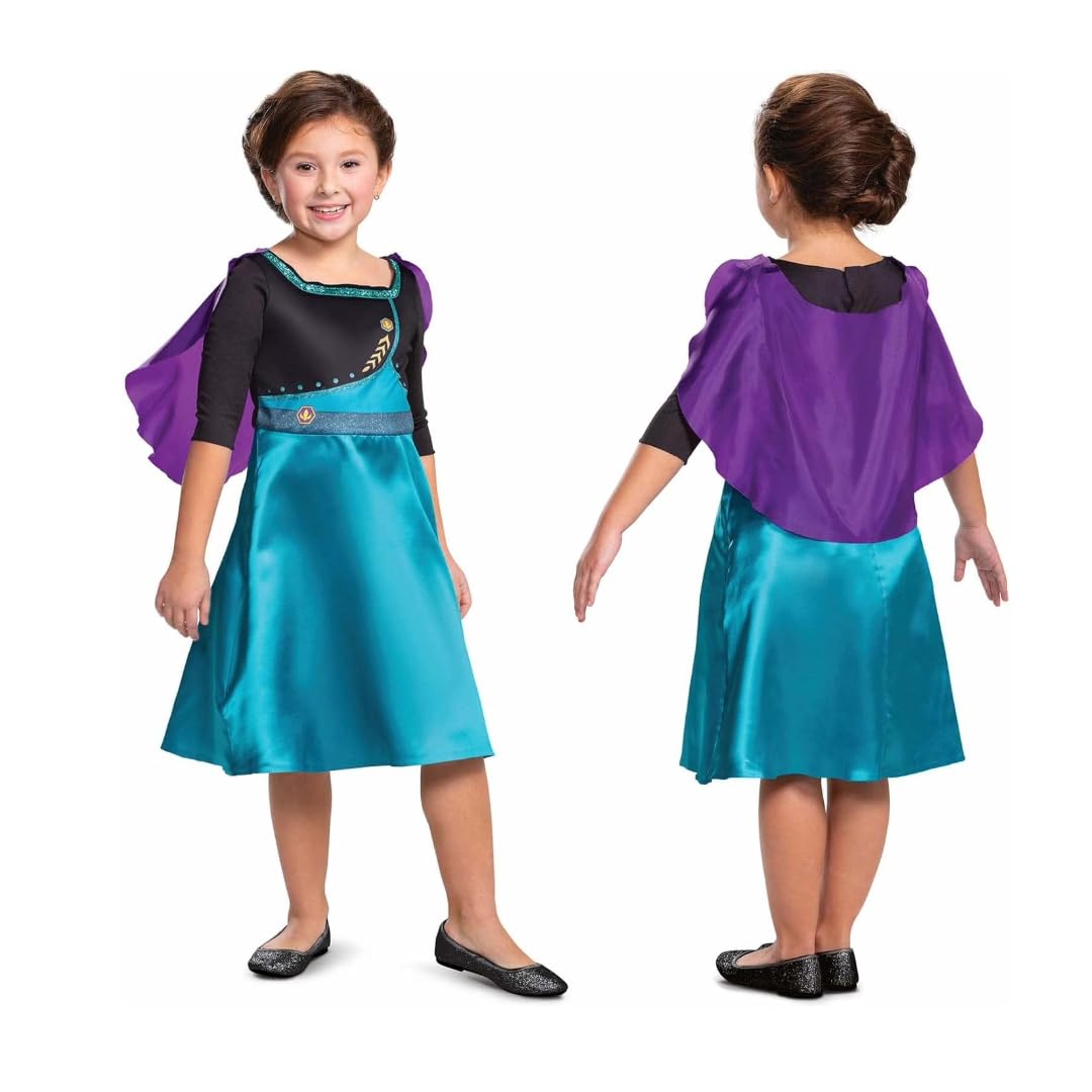 Disney Official Standard Anna Dress Frozen Costume Kids, Frozen 2 Costume Fancy Dress Up Size XS