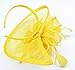Womens Formal Party Fascinator Hat with Headband for Cocktail Yellow