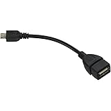 Generic Micro USB OTG Cable for Cellphone/Tablet, Non-Retail Packaging - Black