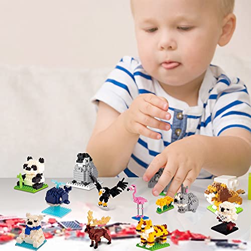 Mini Animals Building Blocks, Party Favors for Kids, Micro Building