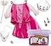 Princess Costume for Girls - Princess Dress Up Set with Case - Costume for Girls by Tigerdoe
