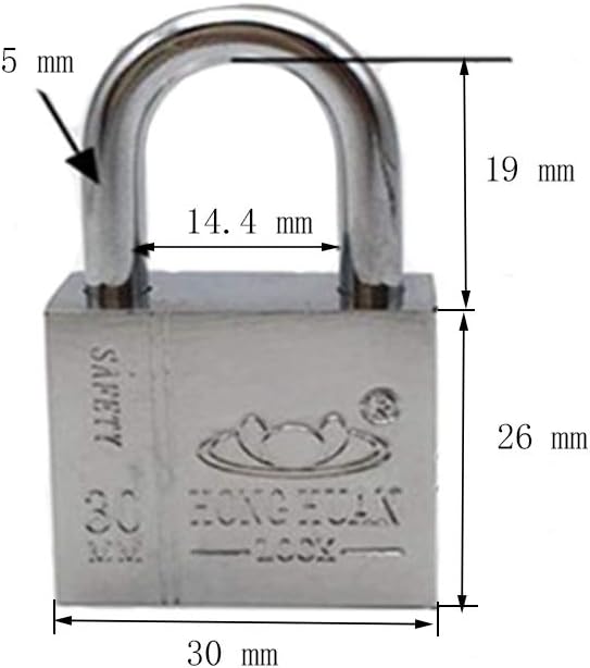 Candado de Seguridad de llave Set de 4 Piezas con 16 llaves,Resistente
