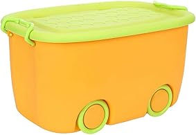 Minear Caja para Guardar Juguetes, Caja para Juguetes, Caja para Juguetes, Caja multifunción, con Grandes Ruedas y Tapa 