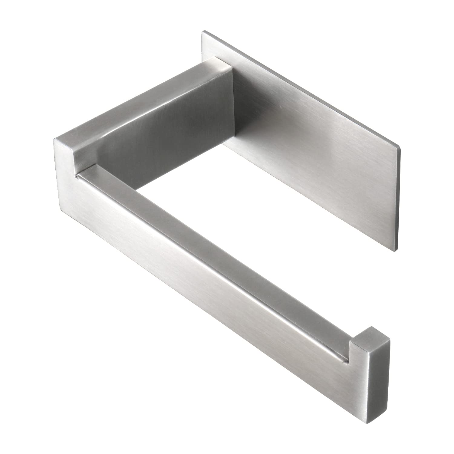 Photo 1 of Vanloory Toilet Paper Holder, Self Adhesive Tissue Holder Stainless Steel Rustproof Paper Roll Holder, No Drilling Easy to Install, Toilet Paper Rack Suitable for Office, Bathroom (Brushed Nickel)