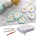 Teamoy Crochet Hook Case, Travel Storage Bag for Various Crochet Needles and Accessories, Lightweight and All in One Place, Easy to Carry, Purple Flowers(No Accessories Included)