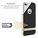 iPhone 7 Plus Case, ROCK [Royce] - Black & Champagne Gold [Ultra Thin][Heavy Duty][Metal Texture Side Buttons][Dual Layered][Slim Fit][Hard PC + Soft TPU] For Apple iPhone 7 Plus (2016)