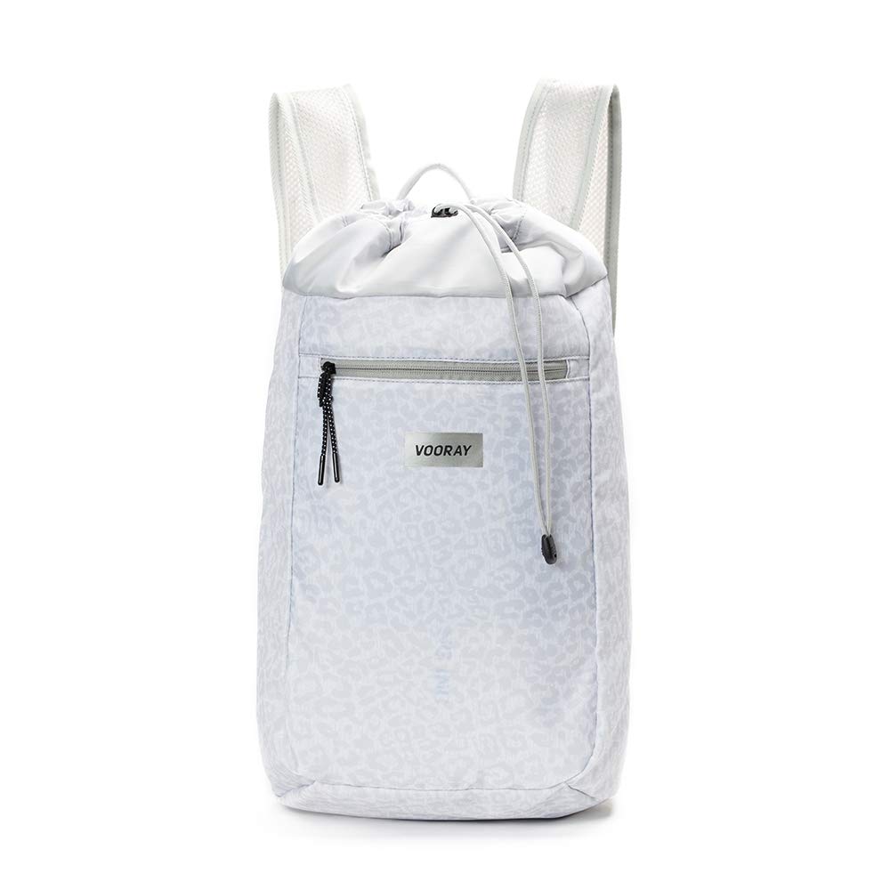 Backpack or SackPack athletes and gym-goers alike Exterior Zip Pocket snow leopard print
