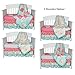 The Peanut Shell Gia Floral Coral/Aqua 4-in-1 Baby Girl Bedding Set