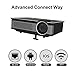Video Projector, Crenova 2600 Lumens 8GB 720P HD Smart Android Projector WIFI Home Cinema Support Kodi & Netflix Bluetooth Compatiable with Miracast Airplay