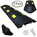 Electriduct Ultra Light Speed Bump Recycled PVC Road Safety Traffic Hump - Black - 2 Pieces (6 Feet) - Asphalt