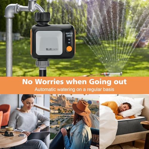 Johgee WiFi Watering Timer, Automatic Watering Timer with WiFi Hub, APP and Voice Control, Programmable Irrigation Timer and Remote Watering for Garden, Lawn