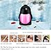 Winkeyes 150ml Creative Penguin Humidifier Mini USB Cool Mist Humidifier with 7 Color Changing LED Night Lights, Timed Auto Off Air Humidifier for Office Desk/ Bedroom/ Travel/ Car (White)