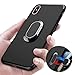 iPhone X Case, SmartKiller Slim Hybrid Defender Armor 360 Degree Rotating Ring Kickstand Protective Case with Magnetic Case Cover for Apple iPhone X iPhone 10 2017 Release Black