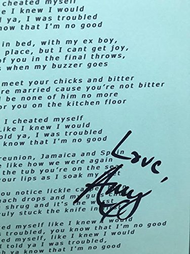 1 Framed+Winehouse+Autograph+Certificate+Authenticity