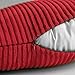 MIULEE Pack of 2 Corduroy Soft Soild Decorative Square Throw Pillow Covers Set Cushion Cases Pillowcases for Sofa Bedroom Car 18 x 18 Inch 45 x 45 Cm Red