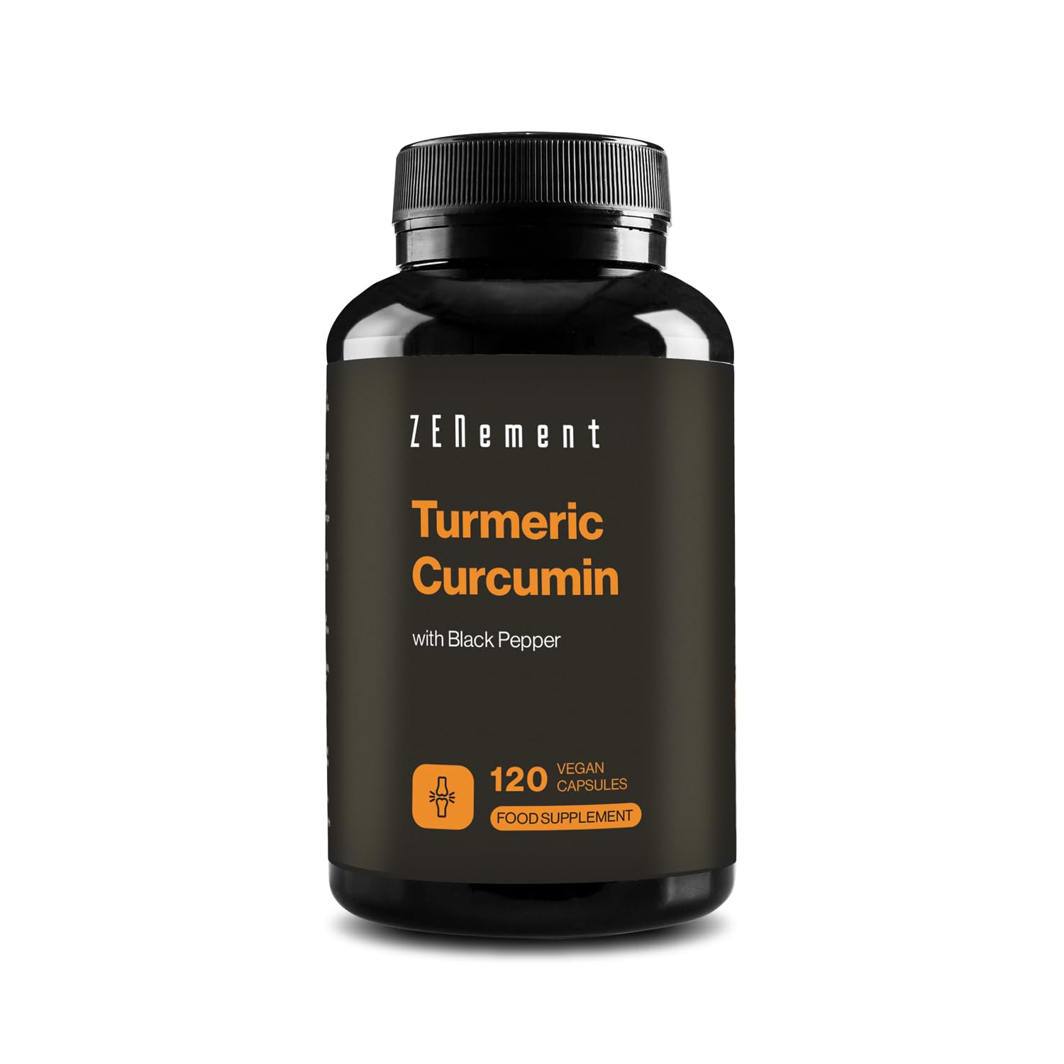 Turmeric Extract with Black Pepper – 95% Curcuminoids – Natural and Vegan Origin – 4-Month Supply – 120 Vegan Capsules – Zenement