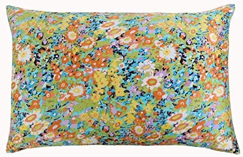Natural Silk Pillowcase - New 100% Nature Mulberry Floral Silk Pillowcase Zipper Pillowcases Pillow case for Healthy Standard Queen King (14, King)