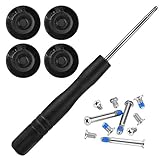 eBoot 4 Pack Rubber Case Feet with Screws Screwdriver Kit Set for Apple MacBook Pro A1278 A1286 A1297 13 15 17 (Not for Retina Display)