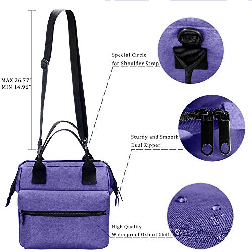 Srise Lunch Box Insulated Lunch Bag For Men & Women Meal Prep Lunch Tote Boxes(Purple) …