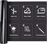 HTVRONT Black Heat Transfer Vinyl 12x15ft Easy to Cut for Silhouette Cricut view 5