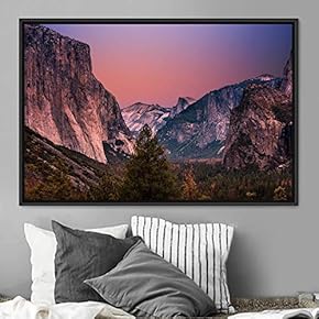 signwin Framed Canvas Wall Art Mountainscape Aerial Dramatic...
