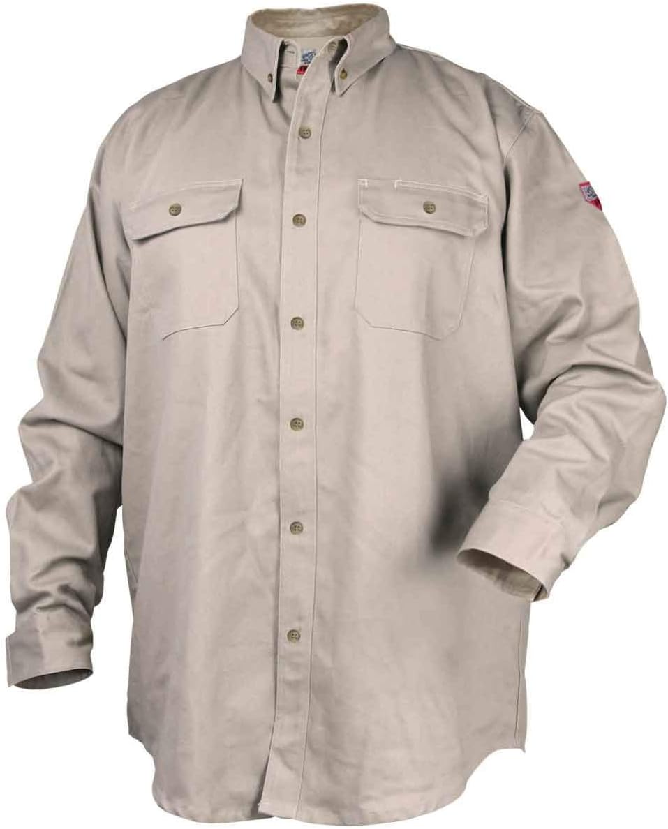 Black StallionTruGuard 300 NFPA 2112 Flame-Resistant Cotton Work Shirt - 2X