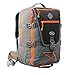 Cabin Max Equator 2.0 Flight Approved Backpack with Rain cover, perfect hiking backpack and travel backpack - 22x14x9 compatible with American Airlines (Grey/Orange)