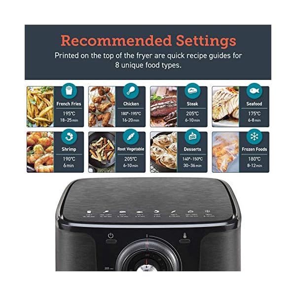 COSORI Air Fryer 5.5L with 30 Recipes Cookbook , Air Fryers for Home Use with Dual Knob Control,60 Minute Timer…