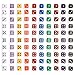 Ultimate 6 Sided Dice Set Consisting of 100 Multicolored Dice with Rounded Corners and Dots