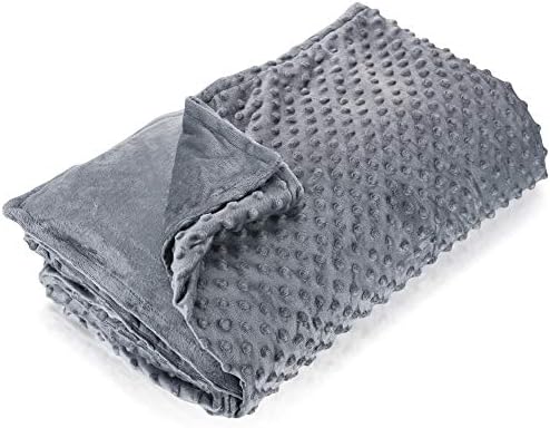 HomeSmart Products King Size Weighted Blanket Cover – Grey – Ultra Soft