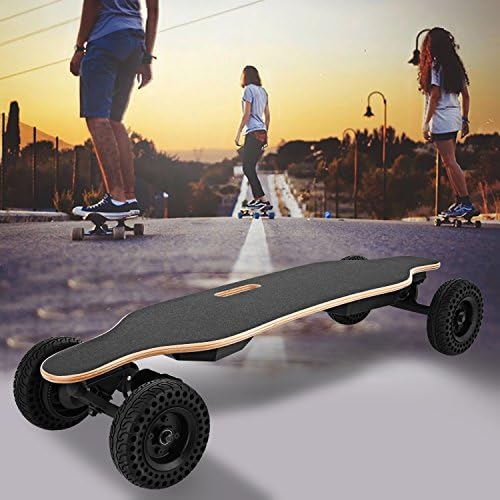 Fast 37'' E-Skateboard, 1800W Dual Hub-Motors Longboard with Wireless Handheld Remote Control and Replaceable Off-road Wheels (Max Speed - 22 MPH) (US STOCK)