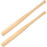 DIICCYO 2 Pcs Wooden Baseball Bat, 18 Inch Unpainted Wood Baseball Bats | Wooden Baseball Bat Craft Unfinished Wood Unpainted Mini Baseball Bat for DIY Painting Sports Party Favors Craft