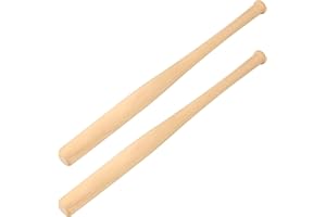 DIICCYO 2 Pcs Wooden Baseball Bat, 18 Inch Unpainted Wood Baseball Bats, Wooden Baseball Bat Craft Unfinished Wood Unpainted Mini Baseball Bat for DIY Painting Sports Party Favors Craft