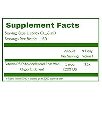 VEGAN VITAMIN D3 Gummy (a base de plantas) de MaryRuth, De liquen silvestre orgánico...