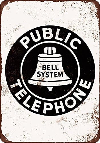 Bell System Public Telephone Vintage Look Reproduction Metal Tin Sign 12X8 Inches