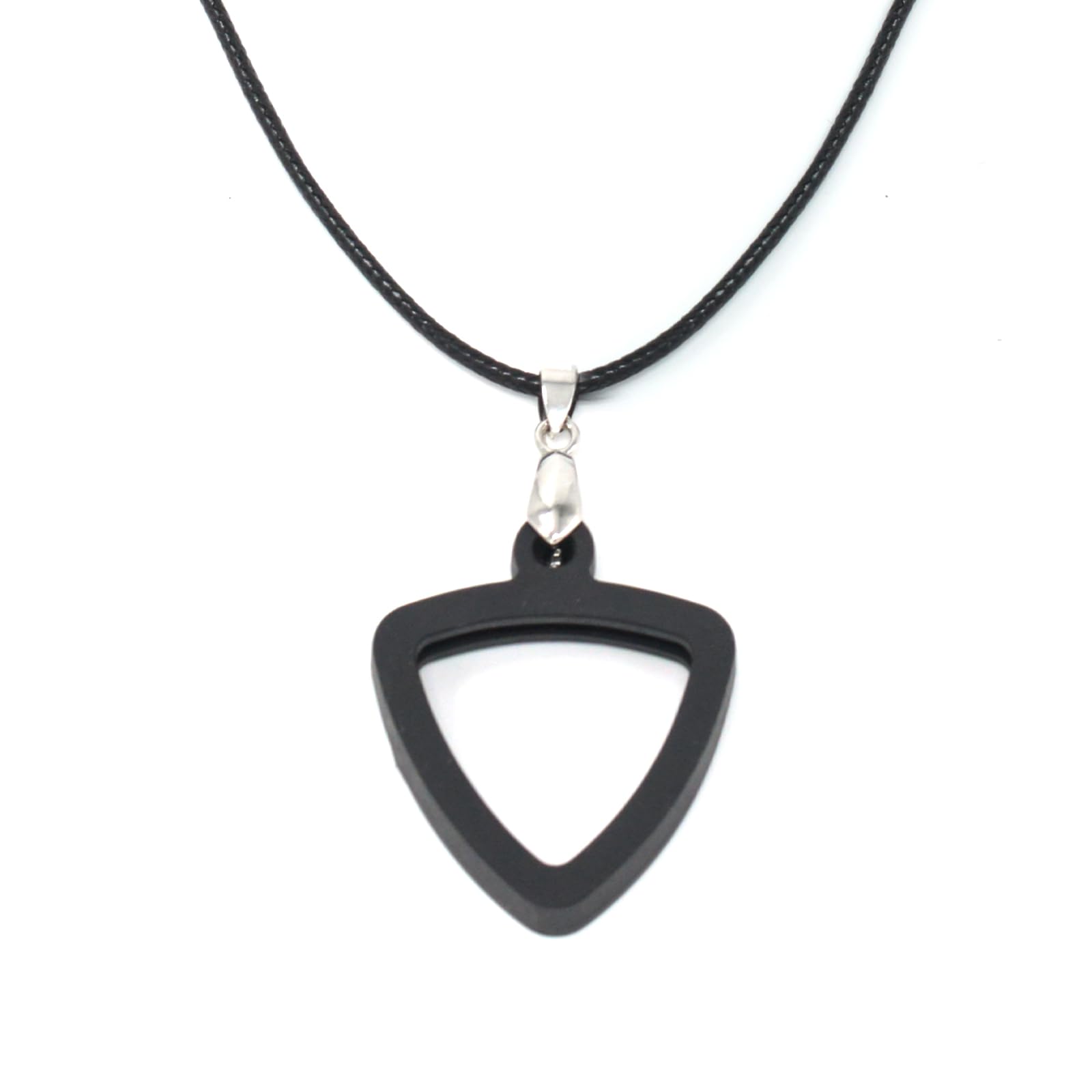 Musiin Guitar Pick Holder Necklace Compatible with Fender Dunlop D'Addario Triangle Picks, easy to access, suitable for players of various styles to showcase unique musical taste(Triangle)