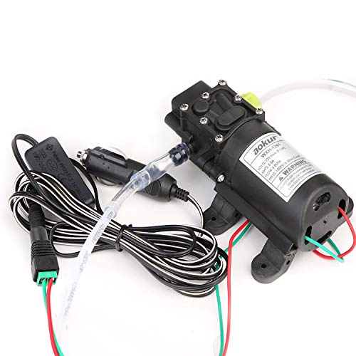 aokur DC 12V 5L Transfer Pump Extractor Oil Fluid Diesel Scavenge Suction Vacuum with Siphon Hose and Cigarette Light 60W